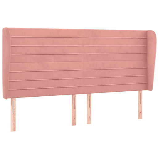 vidaXL Cabeceira cama c abas veludo 203x23x118128 cm rosa vidaXL Cabeceira cama c abas veludo 203x23x118128 cm rosa