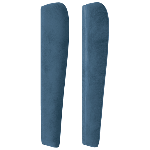 vidaXL Cabeceira cama c abas veludo 103x23x118128 cm azul-escuro