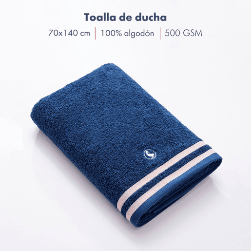 Conjunto de 2 toalhas 50x90cm e 2 toalhas 70x140cm Algodão 500GSM Azul Marinho El Ganso