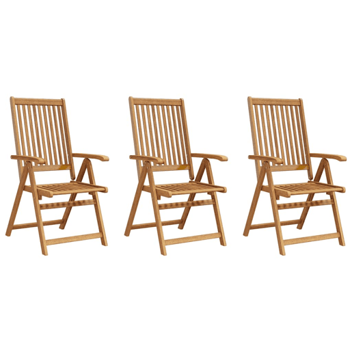 vidaXL Cadeiras de jardim dobráveis 3 pcs madeira de acácia maciça vidaXL Cadeiras de jardim dobráveis 3 pcs madeira de acácia maciça