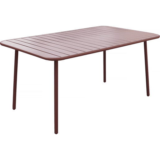 Mesa de jardim em metal Bilbao - 150 x 90 x 71 cm - Terracota