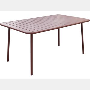 Mesa de jardim em metal Bilbao - 150 x 90 x 71 cm - Terracota