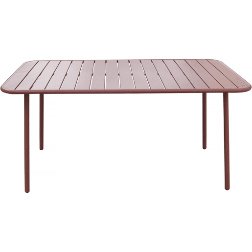 Mesa de jardim em metal Bilbao - 150 x 90 x 71 cm - Terracota