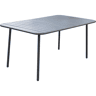 Mesa de jardim em metal Bilbau - 150 x 90 x 71 cm - Cinza