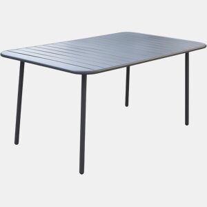 Mesa de jardim em metal Bilbau - 150 x 90 x 71 cm - Cinza