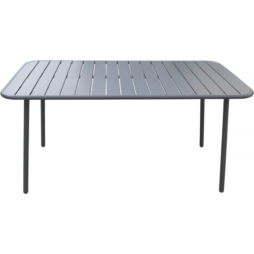 Mesa de jardim em metal Bilbau - 150 x 90 x 71 cm - Cinza