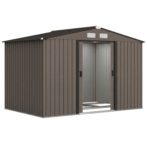 Outsunny Abrigo de Jardim Exterior Abrigo e Jardim Metálico para Armazenamento de Ferramentas com Base Incluída e 4 Janelas 277x195x192 cm Madeira Outsunny Abrigo de Jardim Exterior Abrigo e Jardim Metálico para Armazenamento de Ferramentas com Base Incluída e 4 Janelas 277x195x192 cm Madeira