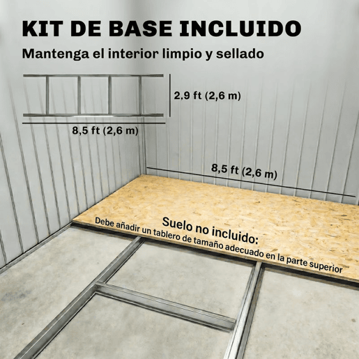Outsunny Abrigo de Jardim Exterior Abrigo e Jardim Metálico para Armazenamento de Ferramentas com Base Incluída e 4 Janelas 277x195x192 cm Madeira Outsunny Abrigo de Jardim Exterior Abrigo e Jardim Metálico para Armazenamento de Ferramentas com Base Incluída e 4 Janelas 277x195x192 cm Madeira