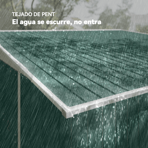 Outsunny Abrigo de Jardim 280x345x201 cm 8,9 m² Abrigo de Exterior de Aço para Armazenamento de Ferramentas com Portas e 2 Janelas Verde