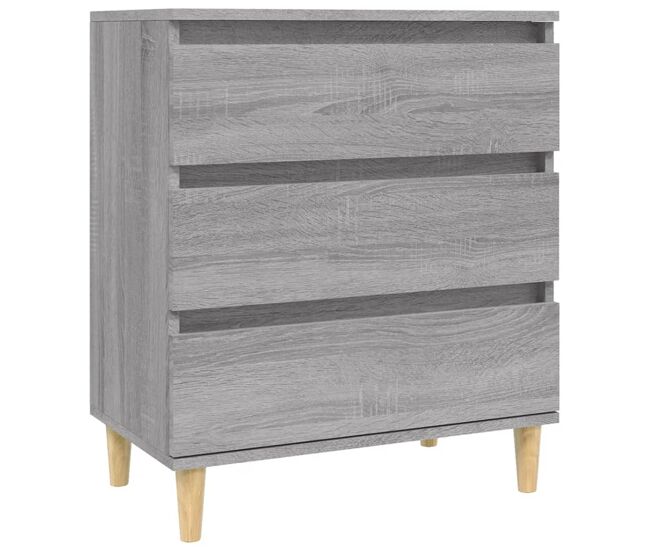 Vidaxl aparador de madera contrachapada gris sonoma 60x35x70 cm