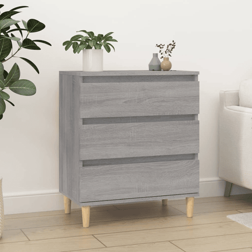 vidaXL Aparador 60x35x70 cm derivados de madeira cinzento sonoma