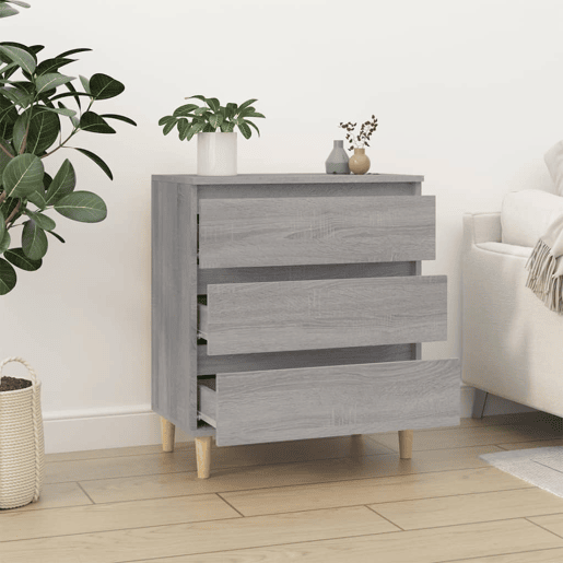vidaXL Aparador 60x35x70 cm derivados de madeira cinzento sonoma