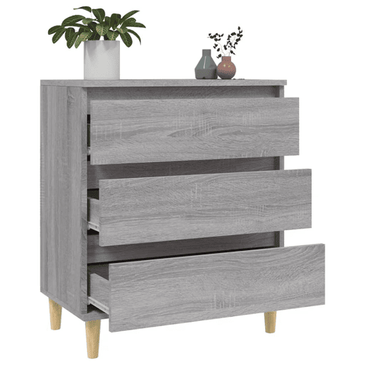 vidaXL Aparador 60x35x70 cm derivados de madeira cinzento sonoma