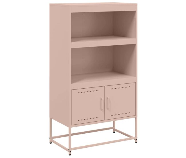 Vidaxl aparador de acero rosa 68,5x38,5x123,5 cm