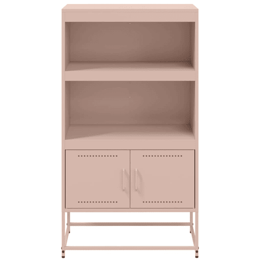vidaXL Aparador alto 68,5x38,5x123,5 cm aço rosa