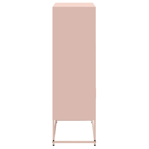 vidaXL Aparador alto 68,5x38,5x123,5 cm aço rosa