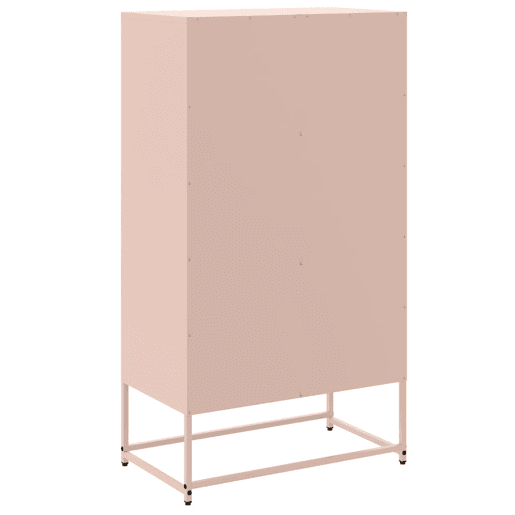 vidaXL Aparador alto 68,5x38,5x123,5 cm aço rosa