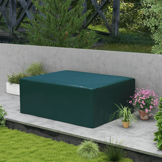 Outsunny Capa Protetora para Móveis Retangular Cobertura de Móveis para Jardim Impermeável Anti-UV Antipó para Terraço Varanda 235x190x90 cm Verde