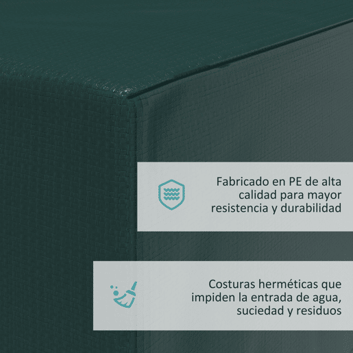 Outsunny Capa Protetora para Móveis Retangular Cobertura de Móveis para Jardim Impermeável Anti-UV Antipó para Terraço Varanda 235x190x90 cm Verde