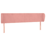 vidaXL Cabeceira de cama c abas veludo 183x23x7888 cm rosa