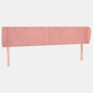 vidaXL Cabeceira de cama c abas veludo 183x23x7888 cm rosa