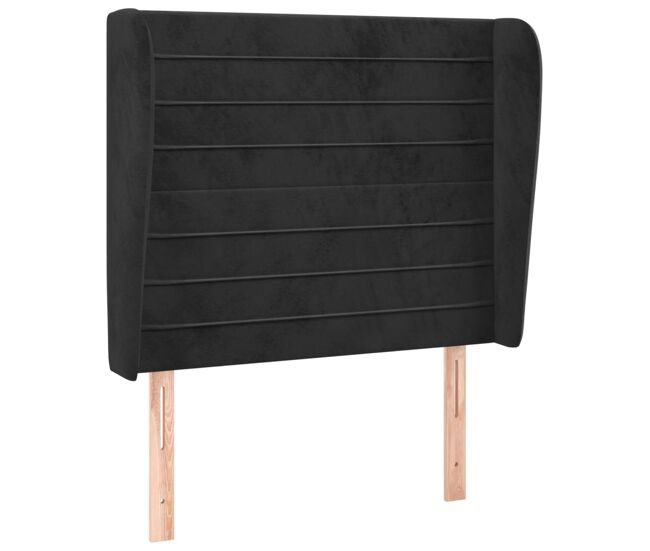Vidaxl cabecero con orejas de terciopelo negro 83x23x118/128 cm