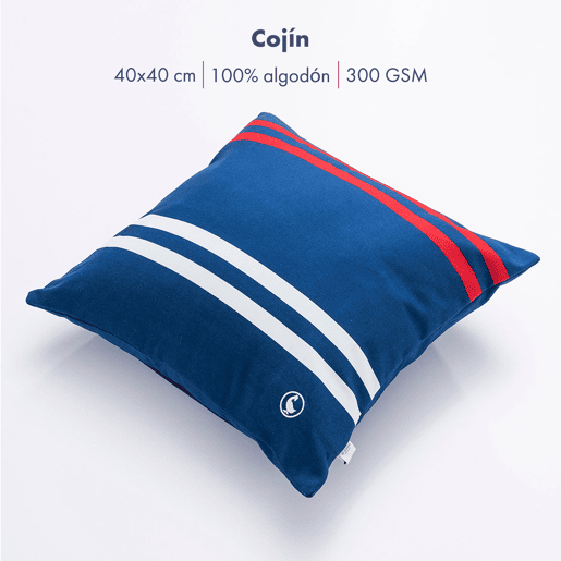Conjunto de 2 almofadas 40x40cm 100% algodão 300gsm azul marinho El Ganso