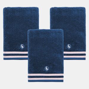 Conjunto de 3 toalhas azul marinho 70x140cm Algodão 500GSM El Ganso