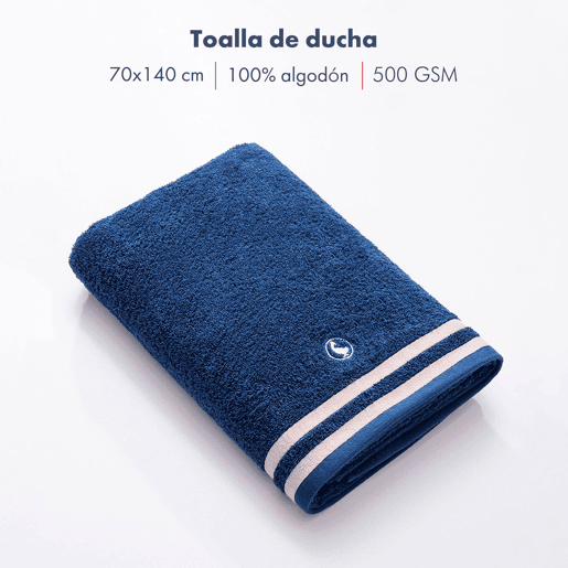Conjunto de 3 toalhas azul marinho 70x140cm Algodão 500GSM El Ganso