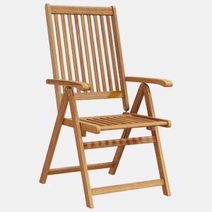 vidaXL Cadeiras jardim dobráveis 2 pcs madeira acácia maciça castanho