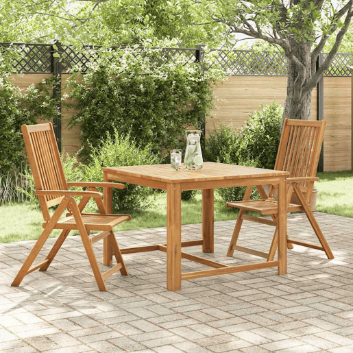 vidaXL Cadeiras jardim dobráveis 2 pcs madeira acácia maciça castanho