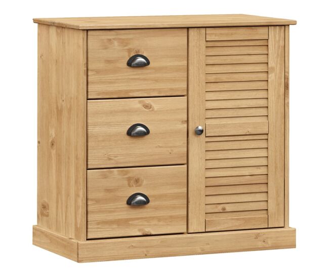Vidaxl aparador con cajones vigo madera maciza pino 78x40x75 cm