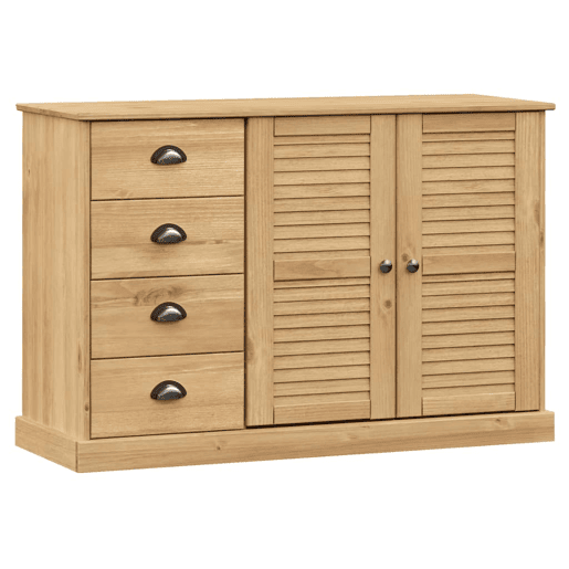 vidaXL Aparador com gavetas VIGO 113x40x75 cm madeira de pinho maciça