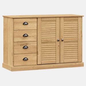 vidaXL Aparador com gavetas VIGO 113x40x75 cm madeira de pinho maciça