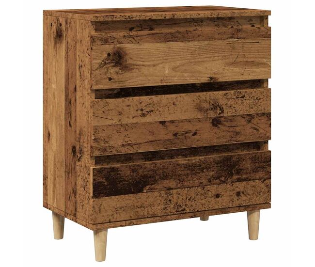 Vidaxl aparador de madera contrachapada envejecida 60x35x70 cm