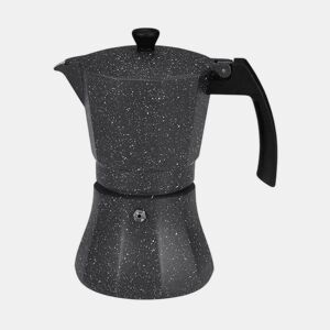 Cafeteira Italiana EDM Preto Alumínio 12 Kopjes Indução