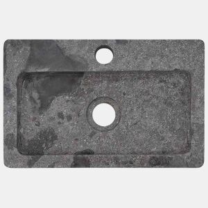 vidaXL Lavatório de parede 38x24x6,5 cm mármore cinzento
