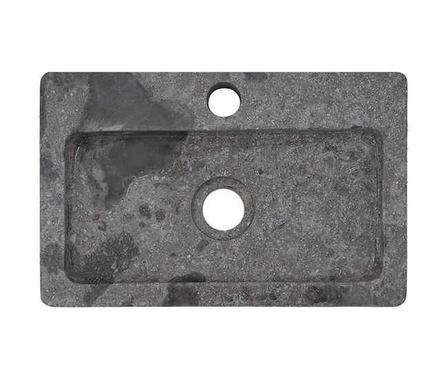 Vidaxl lavabo de pared mármol gris 38x24x6,5 cm