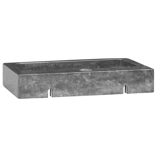 vidaXL Lavatório de parede 38x24x6,5 cm mármore cinzento