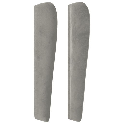 vidaXL Cabeceira de cama c abas veludo 147x23x118128cm cinza-claro