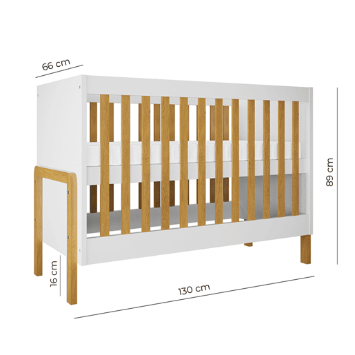 Berço 60x120 Kocot Kids Victor Branco Carvalho