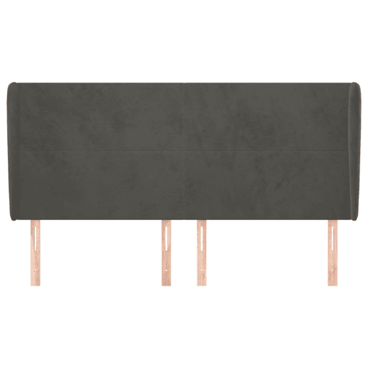vidaXL Cabeceira cama c abas veludo 163x23x118128 cm cinzento-escuro vidaXL Cabeceira cama c abas veludo 163x23x118128 cm cinzento-escuro