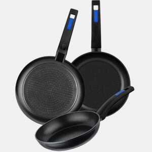 Conjunto de Frigideiras Monix M811200 Preto Baquelite Alumínio Forjado Ø 18 cm 3 Peças