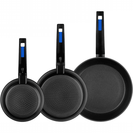 Conjunto de Frigideiras Monix M811200 Preto Baquelite Alumínio Forjado Ø 18 cm 3 Peças