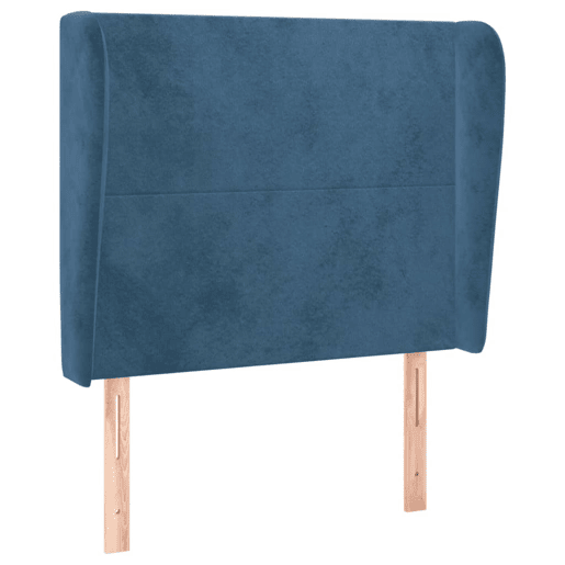 vidaXL Cabeceira cama c abas veludo 93x23x118128 cm azul-escuro vidaXL Cabeceira cama c abas veludo 93x23x118128 cm azul-escuro