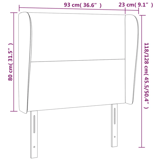 vidaXL Cabeceira cama c abas veludo 93x23x118128 cm azul-escuro vidaXL Cabeceira cama c abas veludo 93x23x118128 cm azul-escuro