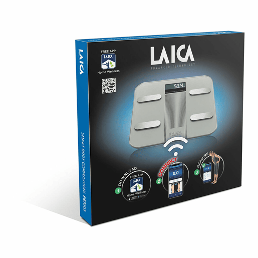 Bluetooth LAICA Branco Vidro temperado 180 kg Bluetooth LAICA Branco Vidro temperado 180 kg