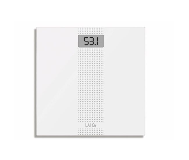 Báscula digital de baño laica ps1054 blanco vidrio 150 kg