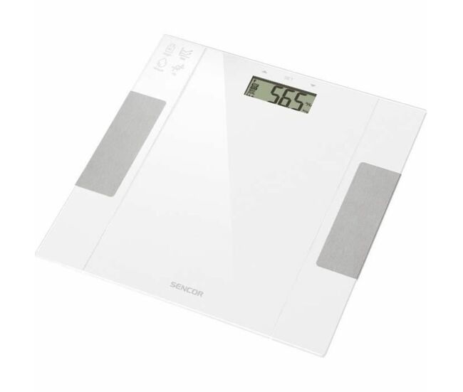 Báscula digital de baño sencor blanco vidrio 150 kg