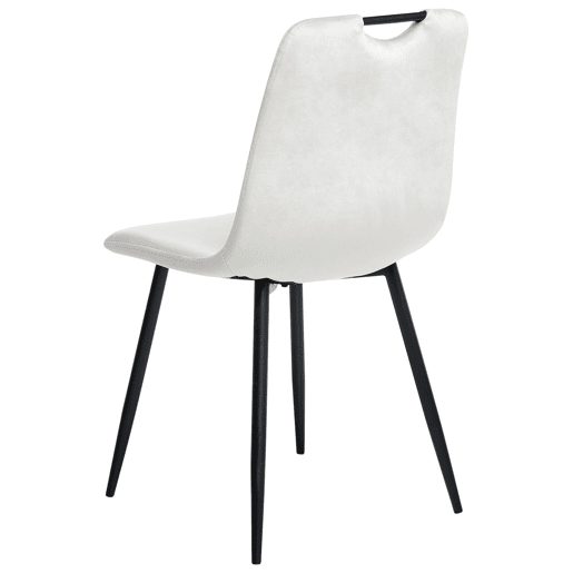 Conjunto de 4 cadeiras de jantar ARGYLE Veludo Branco creme